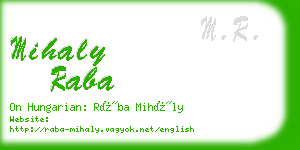 mihaly raba business card